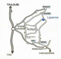 Lightbox : Le Village de Lapenne en Ariège Pyrénées - Carte de Lapenne [2_1_1_carte.jpg]